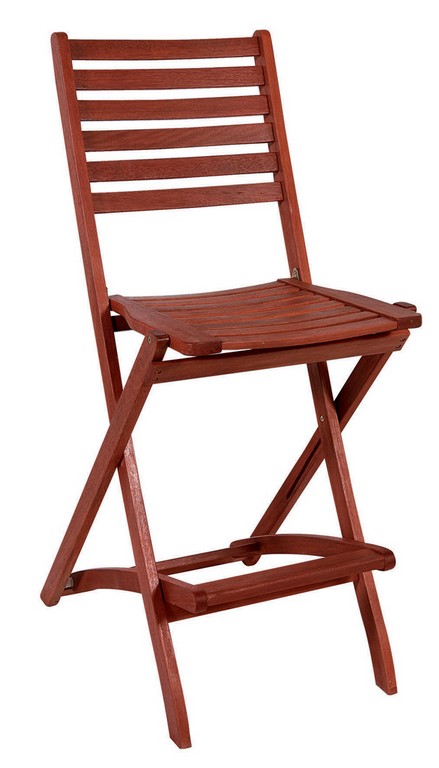 Ξύλινο Πτυσσόμενο Σκαμπό ,Red Shorea ,59 x 70 x 75cm(Ύψος Καθίσματος)