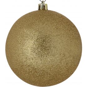 Χρυσή Χριστουγεννιάτικη Μπάλα Με Γκλιτερ 4cm
