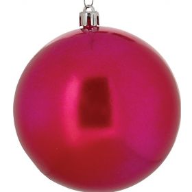 Μώβ Περλέ Πλαστική Χριστουγεννιάτικη Μπάλα 8cm