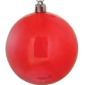 Πλαστική Διάφανη Χριστουγεννιάτικη Μπάλα 8cm