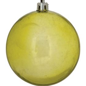 Χρυσή Διάφανη Χριστουγεννιάτικη Μπάλα 8cm