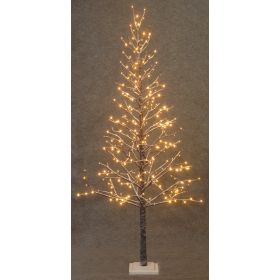 Φωτιζόμενο Δέντρο Με 360 Led (51 Flash) Φωτάκια Θερμού Φωτισμού Και Μετασχηματιστή ip20 210(h)cm