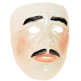 Διάφανη Αποκριάτικη Μάσκα Ανδρικό Πρόσωπο
