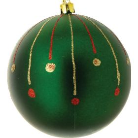 Πράσινη Πλαστική Χριστουγεννιάτικη Μπάλα 8cm