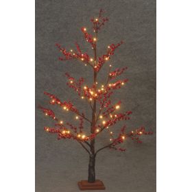 Led Φωτιζόμενο Χριστουγεννιάτικο Δέντρο Με 72Led Και Θερμό Φωτισμό 120(h)cm