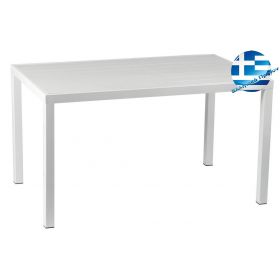 Παραλ/μο Τραπέζι Αλουμινίου Με Λευκό Pollywood 175 x 94 x 72(H)cm