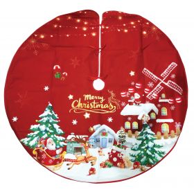 Κόκκινη Χριστουγεννιάτικη Διακοσμητική Ποδιά 120cm