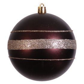 Μώβ Πλαστική Γυαλιστερή Χριστουγεννιάτικη Μπάλα 8cm