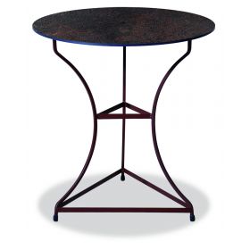 Αγαλβάνιστο Στρογγυλό Τραπέζι Με Επιφάνεια Compact Hpl Σκουριά Φ60 x 74(h)cm