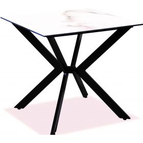 Τετράγωνο Μεταλλικό Τραπέζι Με Επιφάνεια Compact Hpl Γκρί 78 x 78 x 75(h)cm