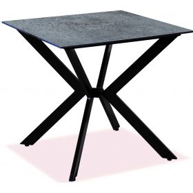 Τετράγωνο Μεταλλικό Τραπέζι Με Επιφάνεια Compact Hpl Γκρί  68 x 68 x 75(h)cm