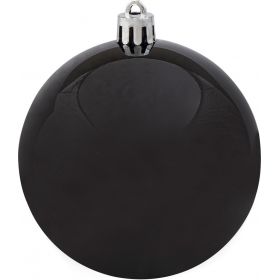 Μάυρη Πλαστική Χριστουγεννιάτικη Μπάλα 8cm