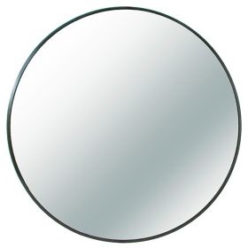 Καθρέπτης αλουμινίου, στρογγυλός, μαύρο χρ.,δ.75cm