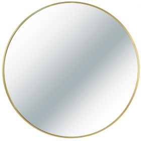 Καθρέπτης αλουμινίου, στρογγυλός, χρυσό χρ.,δ.75cm