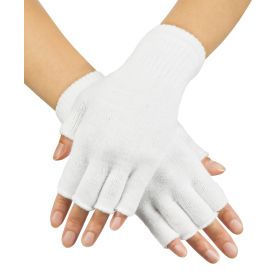 Λευκά Αποκριάτικα Γάντια Χωρίς Δάκτυλα
