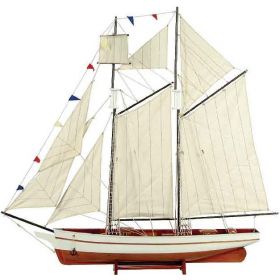 Ξύλινο Παραδοσιακό Καράβι 70cm ,Χρώμα Λευκό Καφέ 