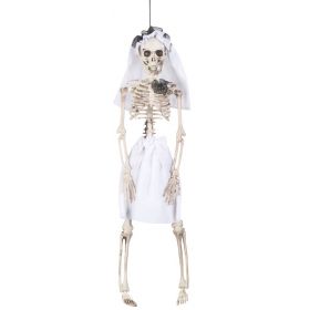 Διακοσμητικός Κρεμαστός Σκελετός Νύφη Με Κίνηση 40cm