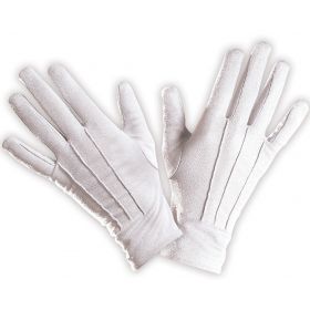 Λευκά Κοντά Αποκριάτικα Γάντια Θεάτρου 23cm
