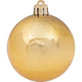 Χρυσή Γυαλιστερή Πλαστική Χριστουγεννιάτικη Μπάλα 6cm
