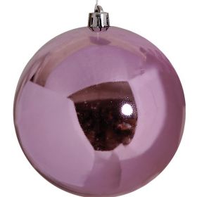 Μώβ Γυαλιστερή Πλαστική Χριστουγεννιάτικη Μπάλα 10cm