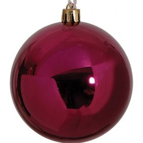 Μώβ Γυαλιστερή Χριστουγεννιάτικη Μπάλα 10cm