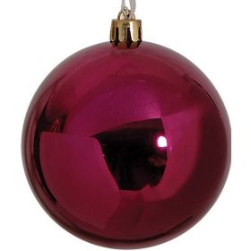 Μώβ Γυαλιστερή Χριστουγεννιάτικη Μπάλα 8cm