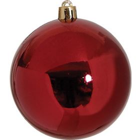 Μώβ Γυαλιστερή Χριστουγεννιάτικη Μπάλα 10cm