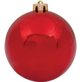 Κόκκινη Πλαστική Γυαλιστερή Χριστουγεννιάτικη Μπάλα 20cm