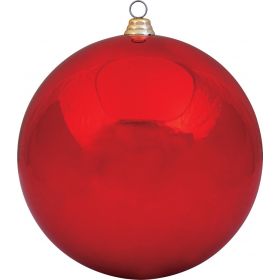 Κόκκινη Πλαστική Γυαλιστερή Χριστουγεννιάτικη Μπάλα 30cm