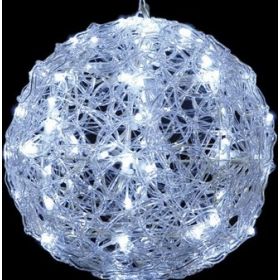 Led Φωτιζόμενη Ακρυλική Μπάλα Με Ψυχρό Φωτισμό Και Μετασχηματιστή Ip44,25cm