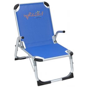 My Resort Καρέκλα Παραλίας Αλουμινίου Μπλέ Με Μπράτσα Text 2 x 1