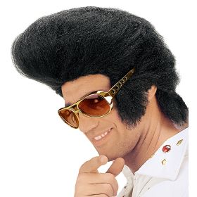 Μάυρη Αποκριάτικη Περούκα Elvis