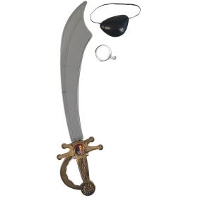 Αποκριάτικο Σέτ Πειρατή (Μάτι ,Σκουλαρίκι Και Σπαθί 45cm)