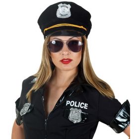 Ασημί Αποκριάτικα Γυαλιά Αστυνομικού
