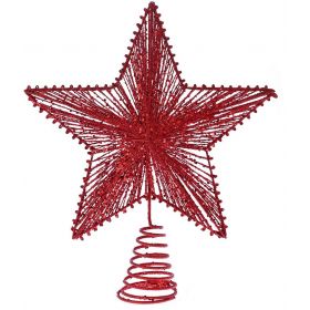 Κόκκινο Αστέρι Κορυφή Δέντρου 25 x 30cm