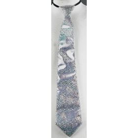 Ασημένια Μεταλλιζέ Αποκριάτικη Γραβάτα 40cm