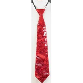 Κόκκινη Μεταλλιζέ Αποκριάτικη Γραβάτα 40cm