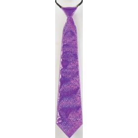 Μώβ Μεταλλιζέ Αποκριάτικη Γραβάτα 40cm