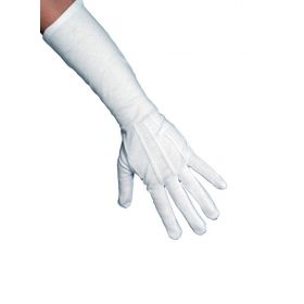 Άσπρα Μακριά Αποκριάτικα Γάντια 45cm