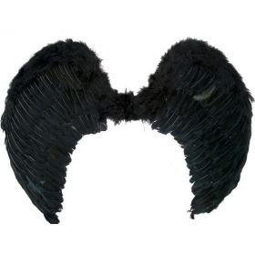 Μάυρα Αποκριάτικα Φτερά Αγγέλου 80 x 60cm