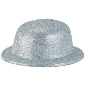 Ασημί Αποκριάτικο Καπέλο Με Γκλίτερ