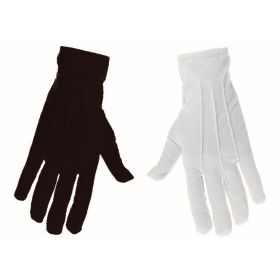 Κοντά Αποκριάτικα Γάντια (Σέτ Λευκό - Μάυρο) 23cm