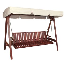 Ξύλινη Κούνια - Κρεβάτι ,Red Shorea ,251,5 x 128,5 x 194,5(h)cm ,Red Shorea