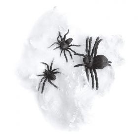 Λευκός Αποκριάτικος Ιστός Με Αράχνη 20gr
