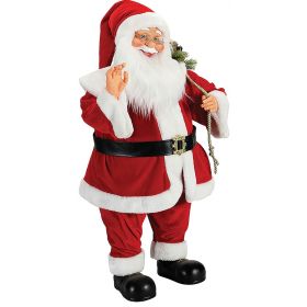 Διακοσμητικός Άγιος Βασίλης Με Μουσική Και Κίνηση Μπαταρίας 80cm