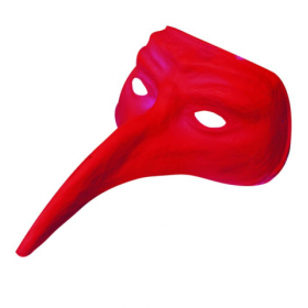 Κόκκινη Αποκριάτικη Μάσκα Με Μύτη